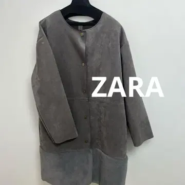 ZARA 스웨이드 무릎 아래 기장 코트