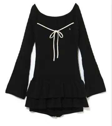 당일 발송 블랙 Milky frill mini dress andmary
