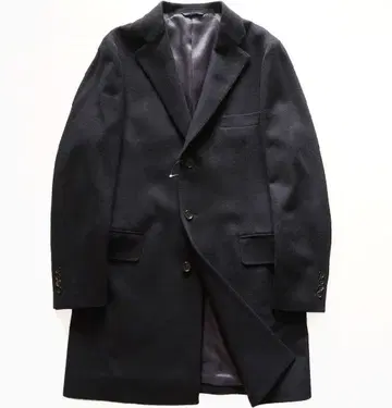 새상품 바니스뉴욕 캐시미어 혼방 울 체스터 코트 블랙 EU50