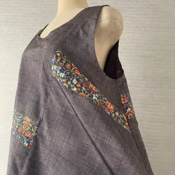 기모노 원피스 A라인 롱 기장 [ 194 ]  순수 실크 L 사이즈 정도