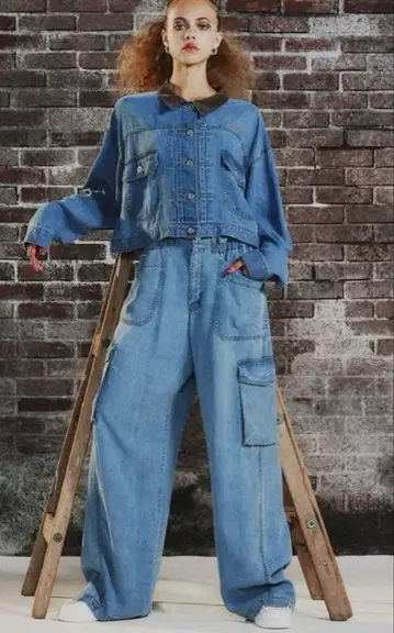 더블 스탠다드 클로징 2025AW 최신작 텐셀 데님 셋업