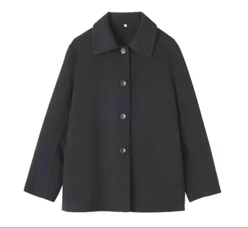 무인양품 울 혼방 더블 페이스 숏코트 블랙 XL