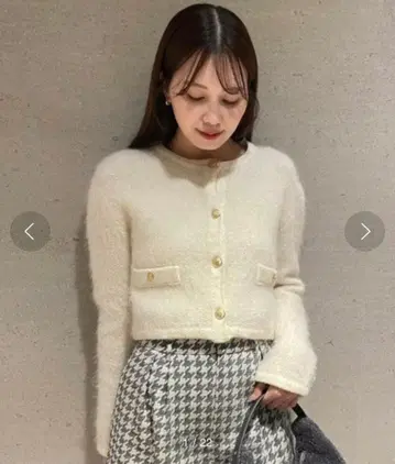 FRAY I.D 링크스 크롭 니트 가디건