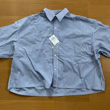 멀티 스트라이프 숏 기장 셔츠 F