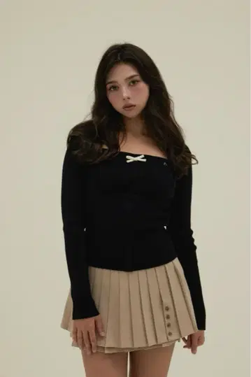 andmary Sharon ribbon tops black