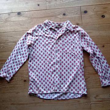 70s JCPenney 파자마 셔츠 코몬 무늬 프린트 플란넬 셔츠