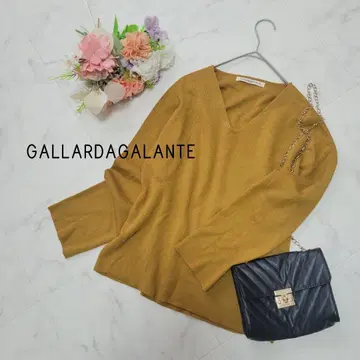 개럴개런트*카멜*울 혼방 V넥 니트 풀오버