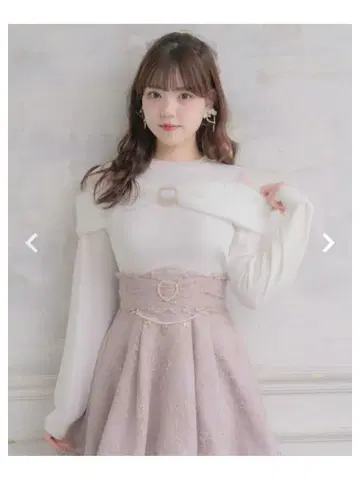 ROJITA 로지타 리본 디자인 니트 화이트