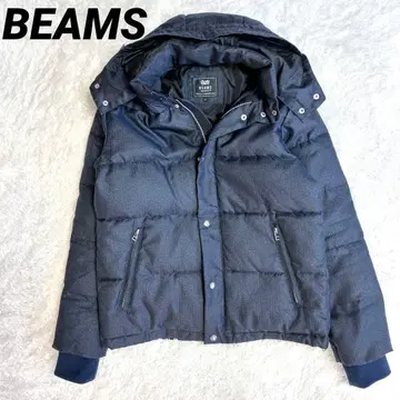 새상품급 BEAMS HEART 자켓 후드 입고 벗기 네이비 M 다운 풍