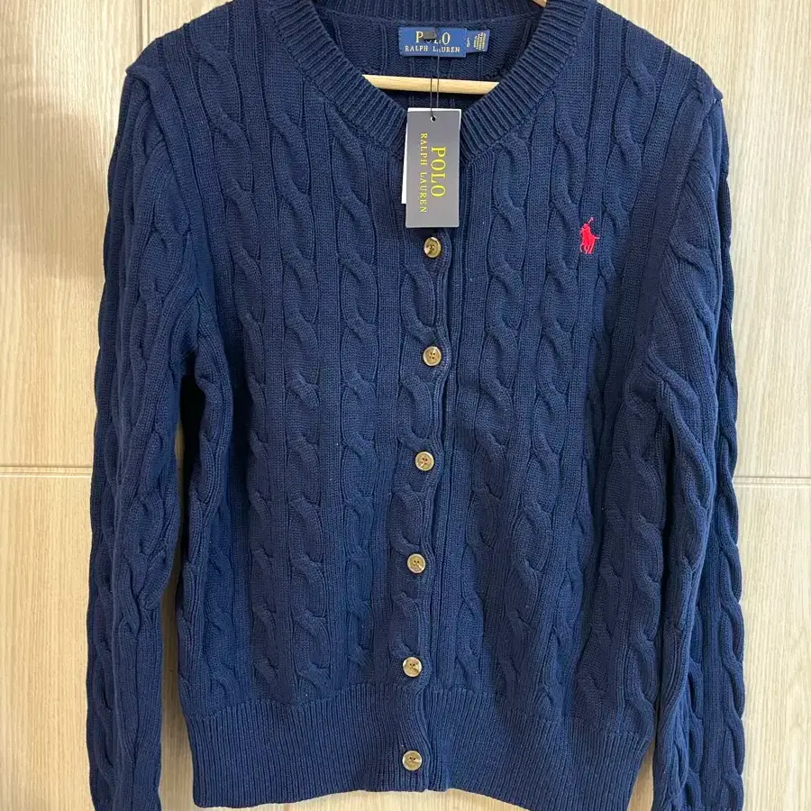 Polo Ralph Lauren Cable Knit Cardigan Navy Size 66