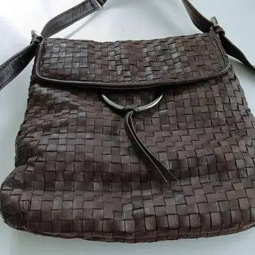 천연 가죽 숄더백