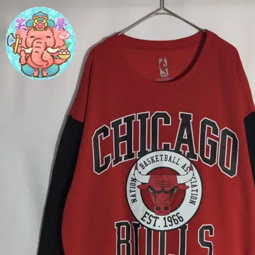 맨투맨 NBA 빨간색 x 블랙 바이컬러 불스 L 사이즈