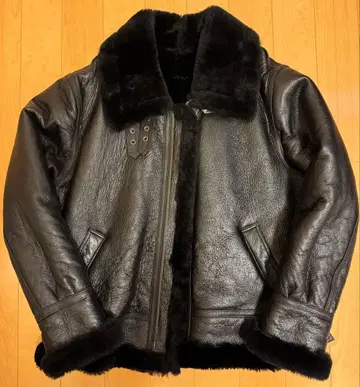 블랙 가죽 양가죽 퍼 플라이트 자켓 라이더스