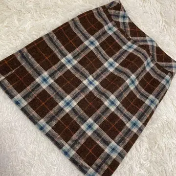 L.L.Bean 체크 무늬 스커트 브라운 9호 캐주얼 내추럴