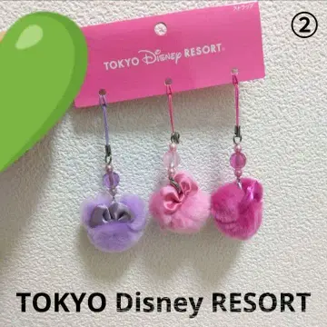 2 미사용 디즈니 리조트 미니 마우스 스트랩 퍼 폭신폭신 세트