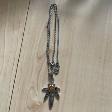 잎 모양 펜던트 목걸이 실버 골드 이글 메탈 마리화나