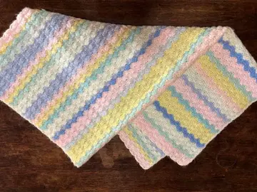 핸드메이드 파스텔 컬러 무릎담요