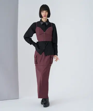 2way 길이 카고 내로우 스커트