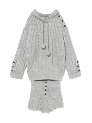 andmary Yara cable knit set up gray