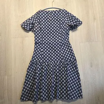 핸드메이드 솔레이아드 원피스 네이비