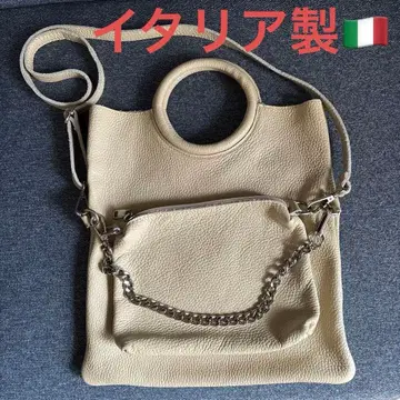 새상품급 천연 가죽 LAURA DI MAGGIO 백