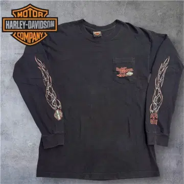 [레어] Harley-Davidson 롱T / USA제 90s 파이어