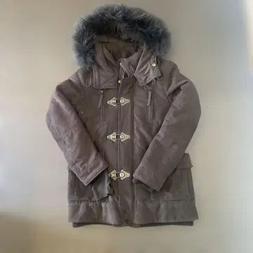 SLY N-3B 블랙 퍼 달린 모즈 코트