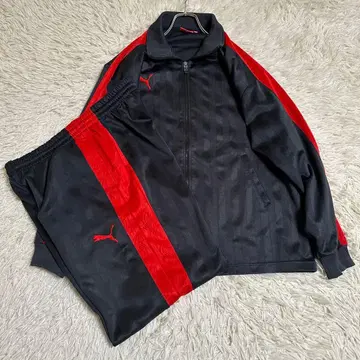 [PUMA] 푸마 셋업 L 블랙 자수 레드 긴팔 저지
