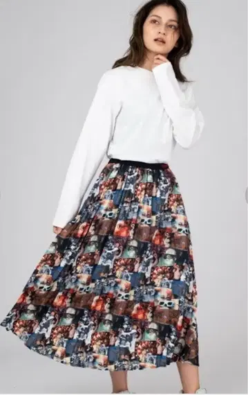 그라니프 그렘린 플리츠 스커트 롱 스커트 기즈모