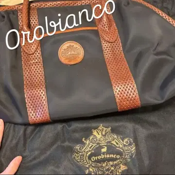 [ 미사용 ] Orobianco 오로비안코 보스턴 백 블랙 브라운