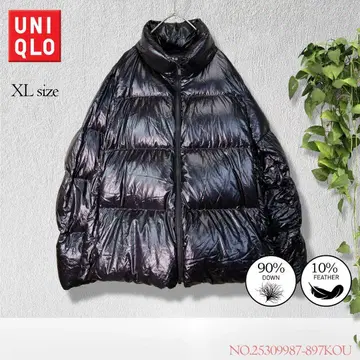 [ 인기 ] 유니클로 울트라 라이트 다운 샤이니 볼륨 자켓 블랙 XL