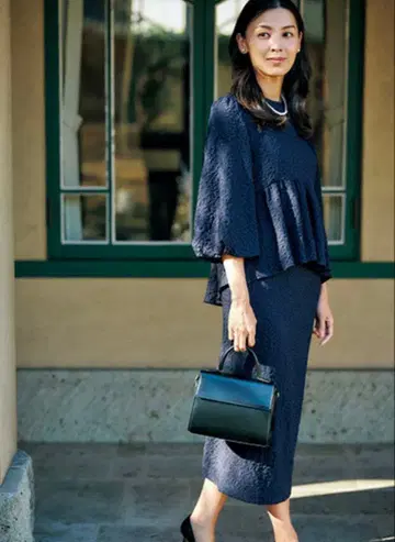 트로와지엠샤코 퍼프 자카드 셋업