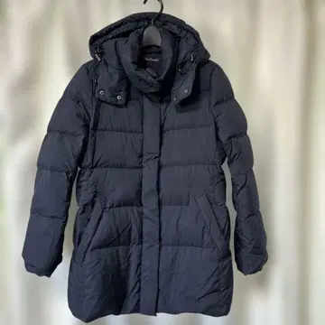 새상품급 클리어 임프레션 다운 코트 롱 네이비 경량 A라인