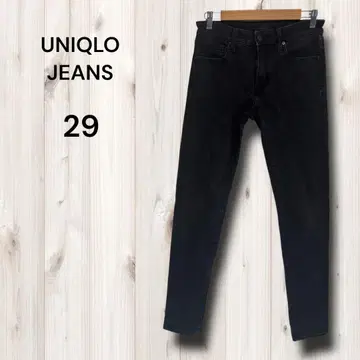 유니클로 청바지 데님 팬츠 스키니 캐주얼 슬림 블랙 29