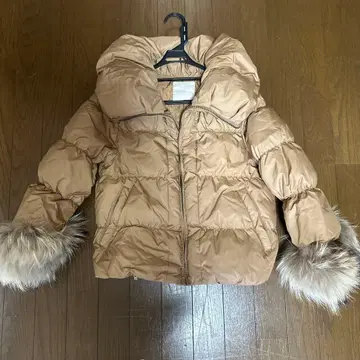 앙데팡당 베이지 퍼 다운 자켓