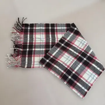 체크 무늬 머플러 약 150cm x 30cm
