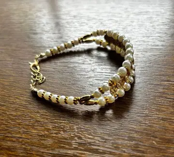 오사카 간사이 만박 예멘 코인 팔찌 코먼즈 펄 화이트