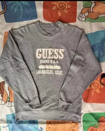 GUESS 발포 프린트 made in usa 90s 빈티지 맨투맨