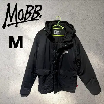 블랙 다운 자켓 후드 부착 MOBB 모브 다운