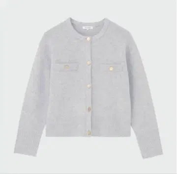 PLST / 미들 게이지 울 크루 가디건