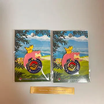포켓몬 센터 카가와 한정 야돈 피카츄 로고 핀즈 2개