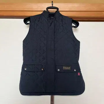 Belstaff 네이비 퀼팅 아이콘 베스트 (UK 사이즈 8)