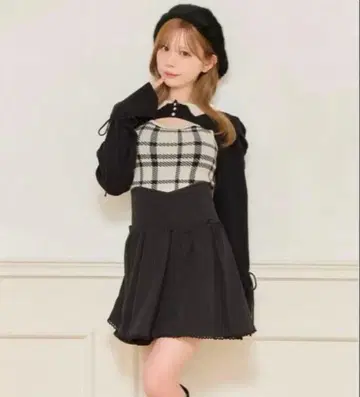 아프레 주르 백리본 플레어 치마바지