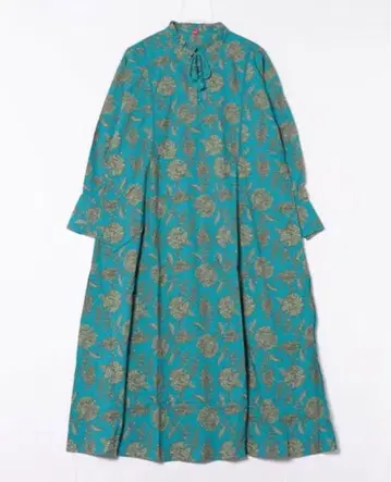 새상품 미사용 터콰이즈 블루 긴팔 롱 기장 원피스