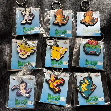 당시물 1997년 포켓몬 고무제 키링 러버 마스코트 9세트