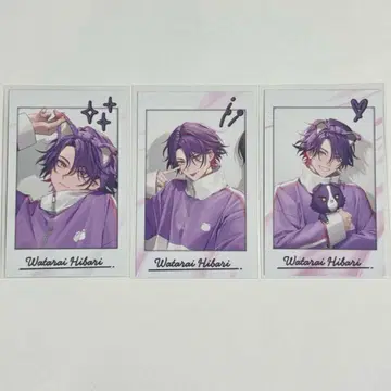 파자마 파티!! 폴라로이드풍 카드 와타라이 히바리 3종 세트