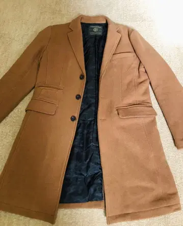 [ 컨디션 최상 ] 체스터 코트 롱 코트 카멜 S 사이즈 남성용