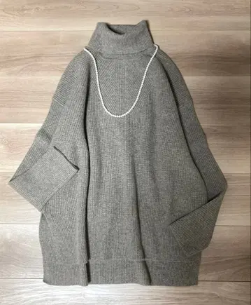 1회 착용 새상품급 띠어리 럭스 EMARY 캐시미어 혼방 그레이지 38