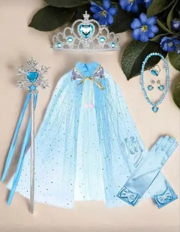 프린세스 액세서리 세트 안나 엘사 망토 분장 세트 신데렐라