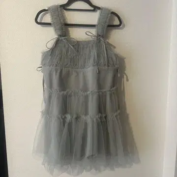 merry jenny 튤 코르셋 미니 원피스 그레이